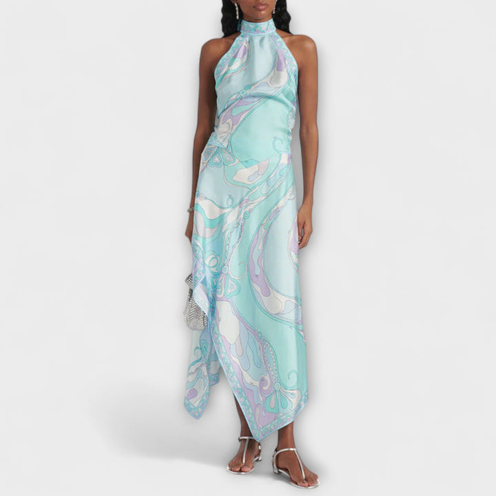 Everly  ｜ Sada z topu s náprsenkou a asymetrickej midi sukne