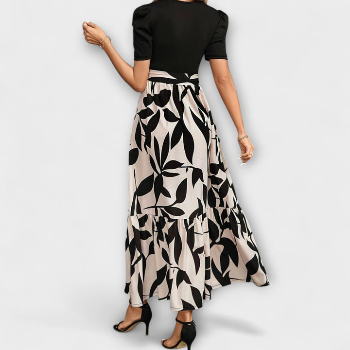 Luna   ｜ Letné šaty s kvetinovým vzorom a okrúhlym výstrihom