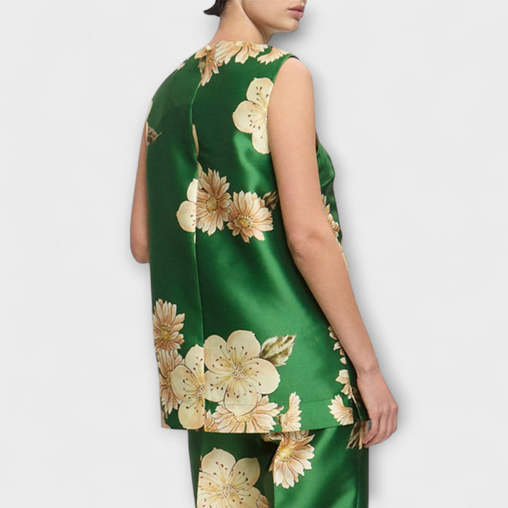 Clea  ｜ Sage Bezramenný nohavicový set