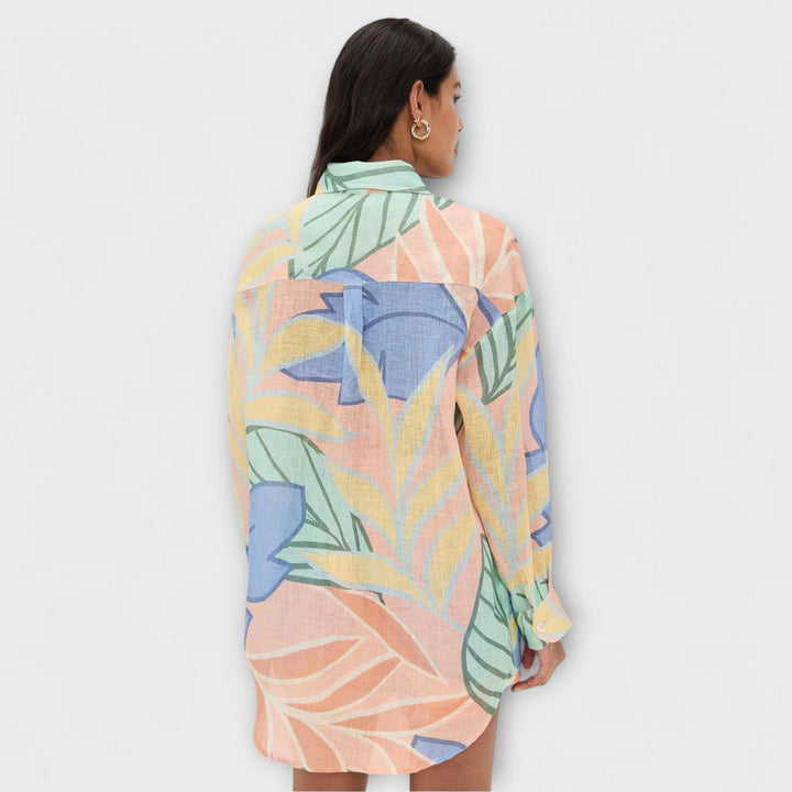 Mary  ｜ Tropický listový potlač krátky set od Playa Boyfriend