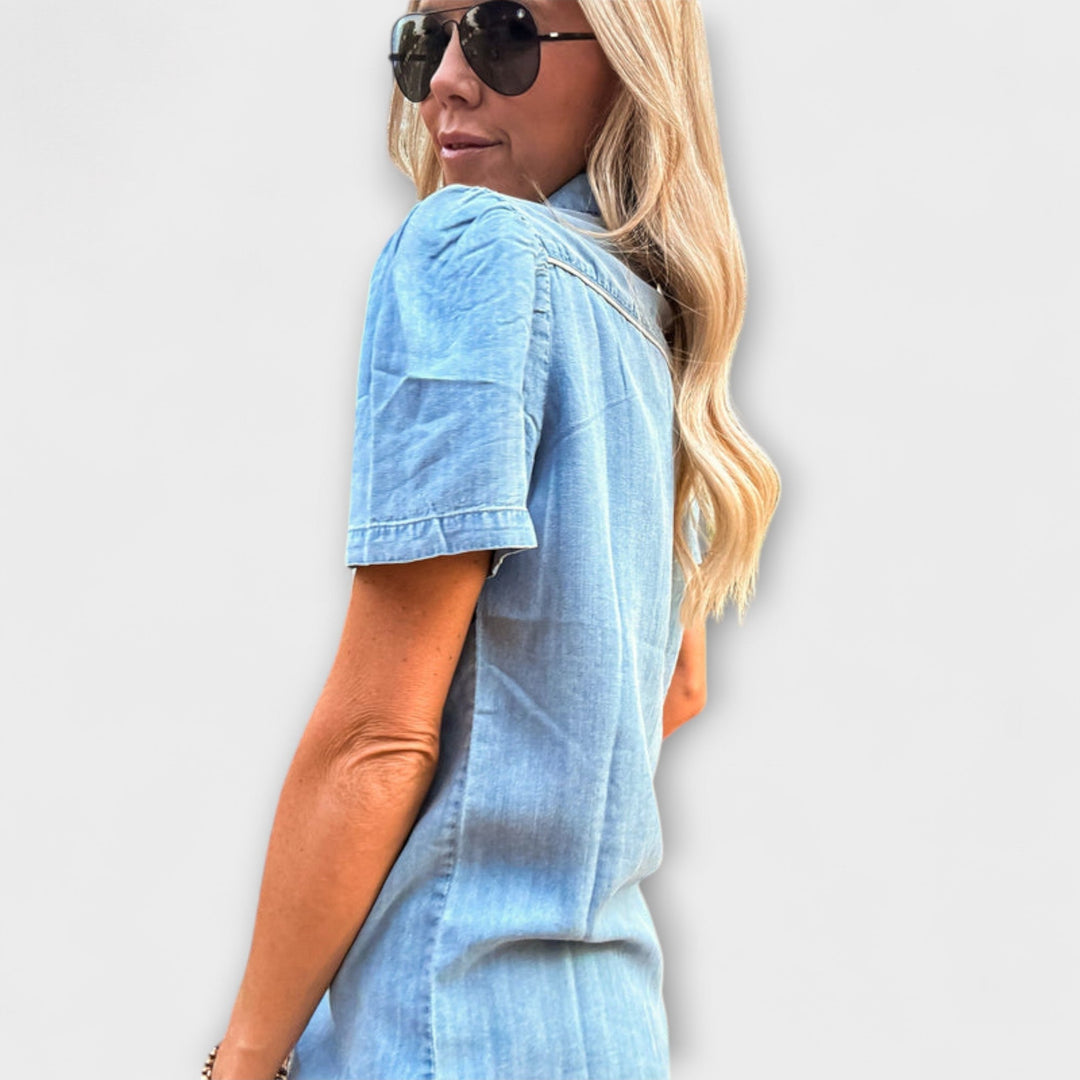 Jeseň ｜ Modré Booker Western Hemd s gombíkmi