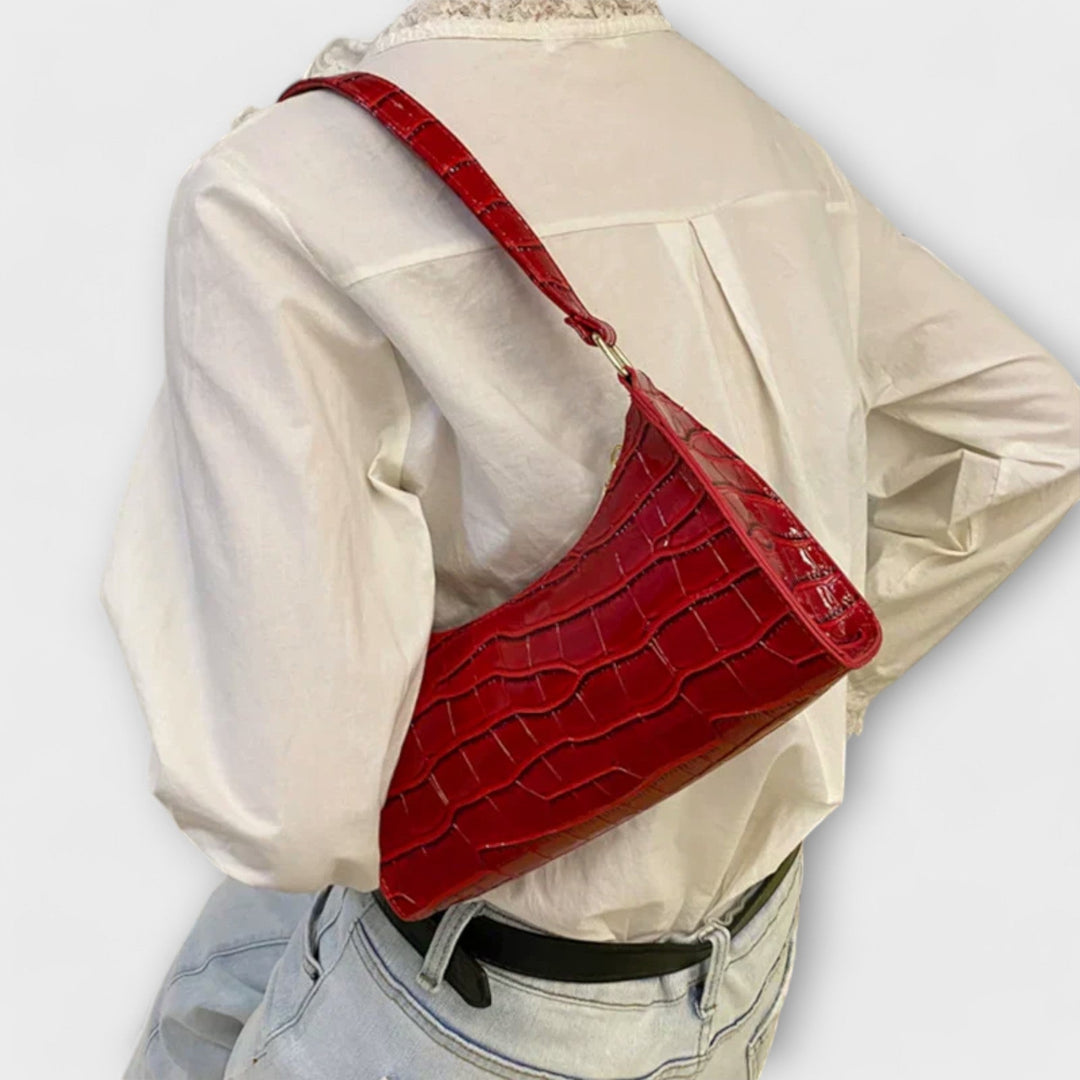 Monika｜Lesklá kožená taška