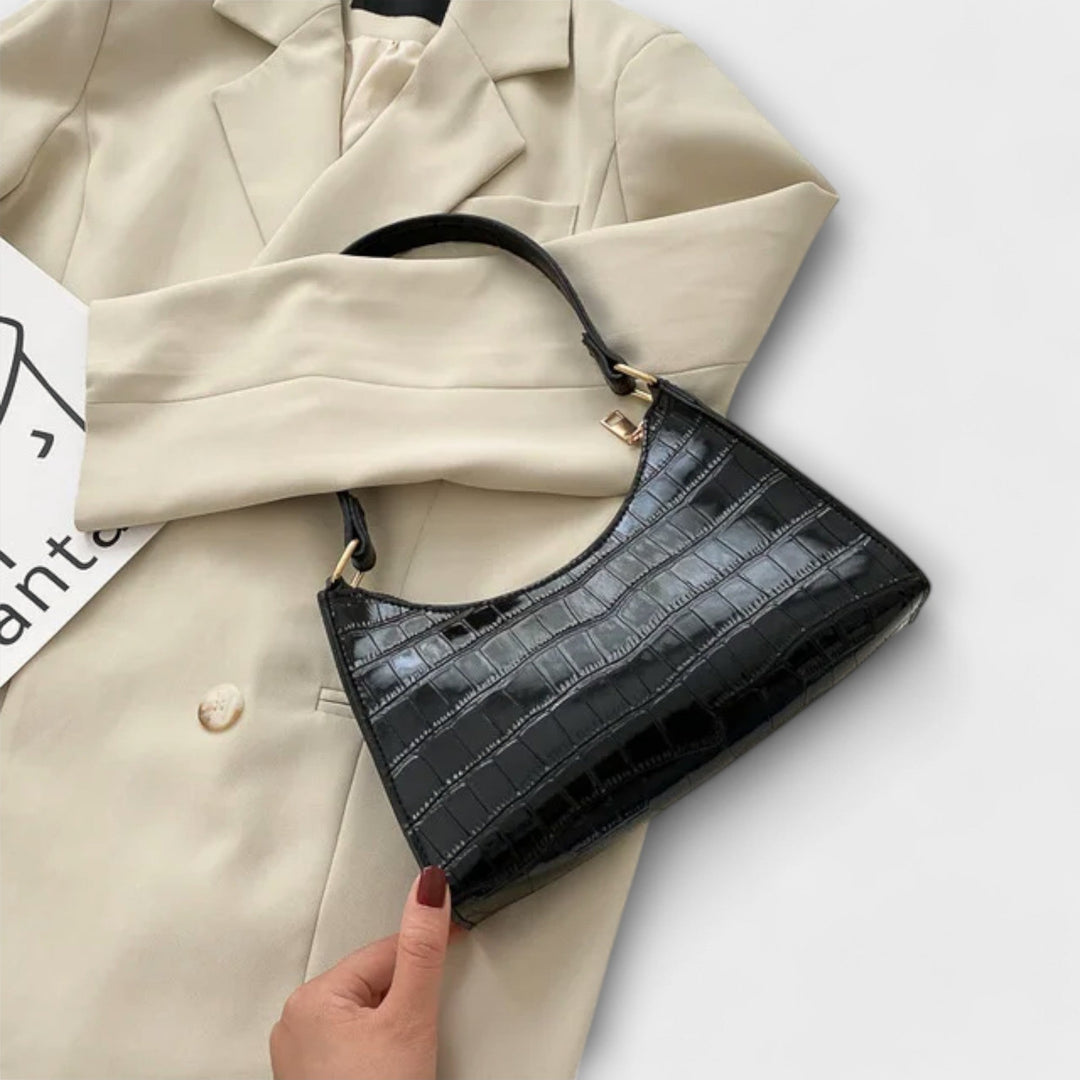 Monika｜Lesklá kožená taška