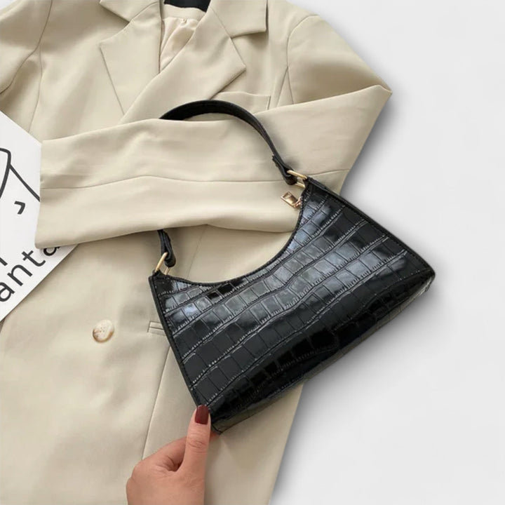 Monika｜Lesklá kožená taška