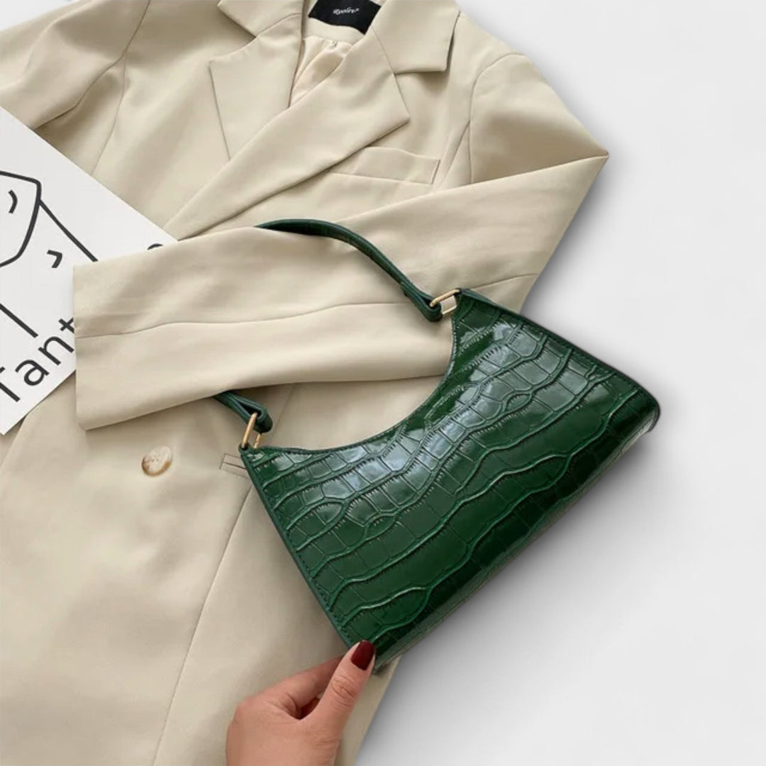 Monika｜Lesklá kožená taška