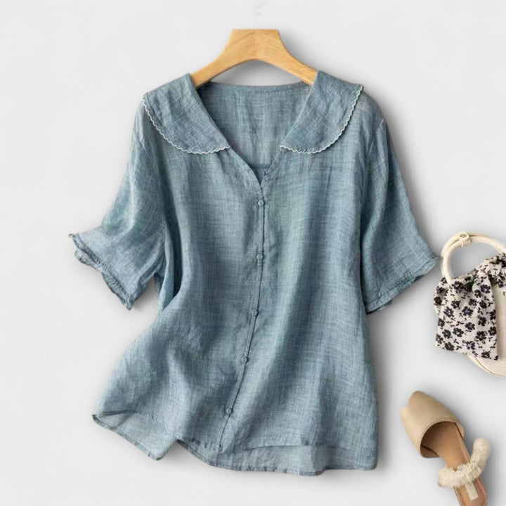 Brenda  ｜Ľanová blúzka