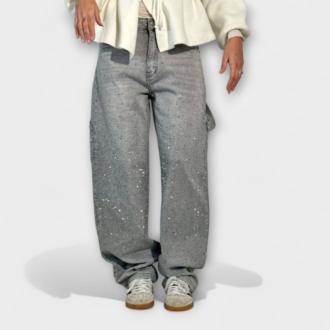 Fable  ｜Shine Denim Jeans v štýle Balloon Carpenter