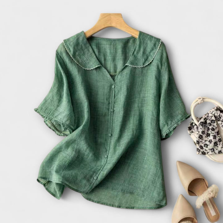 Brenda  ｜Ľanová blúzka