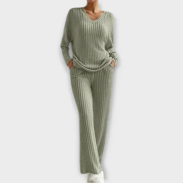 Denisa  ｜Ribbed Lounge Set