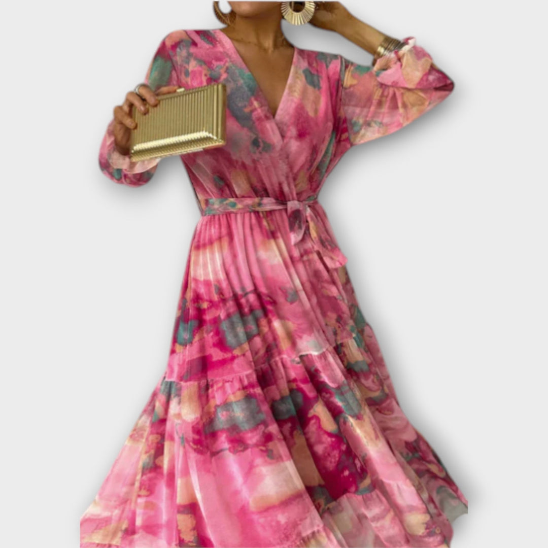 Evelyn   ｜ Akvarelový sen Maxikabát