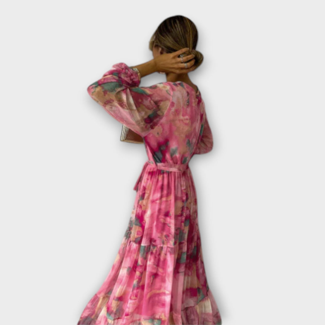 Evelyn   ｜ Akvarelový sen Maxikabát