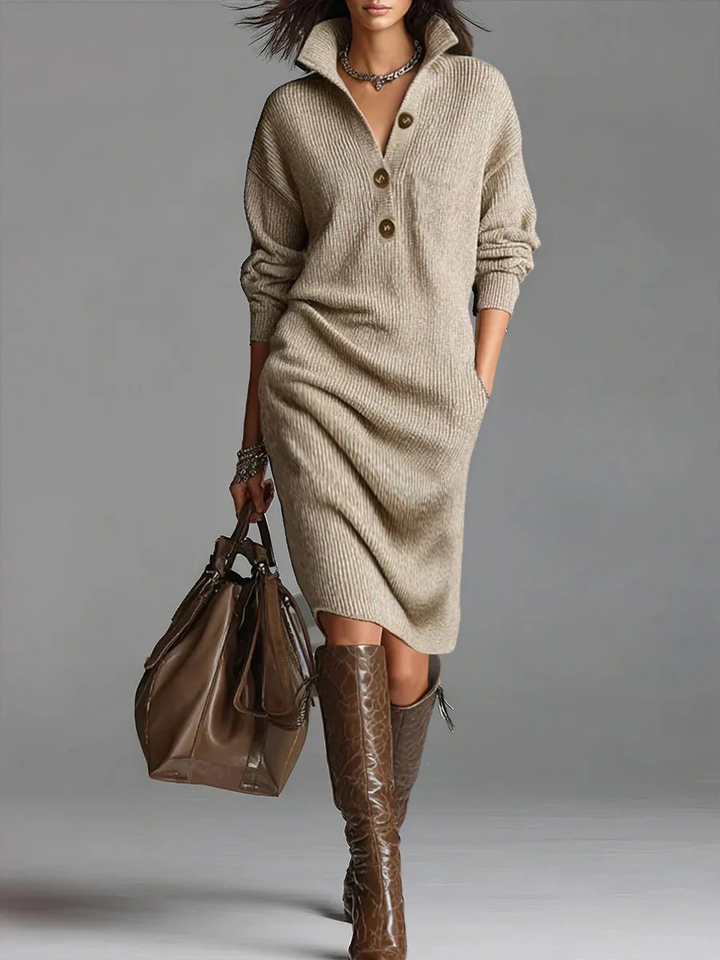 Britt | Elegantné rebrované midi šaty