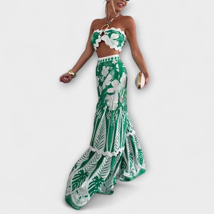 Zella  ｜Cassie Ric Rac Trim Halter Ring Set