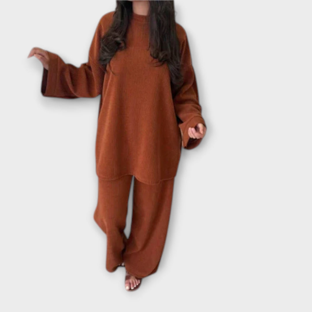 Ingrid  ｜Set v nadmernej veľkosti - Rífsovaný štýl