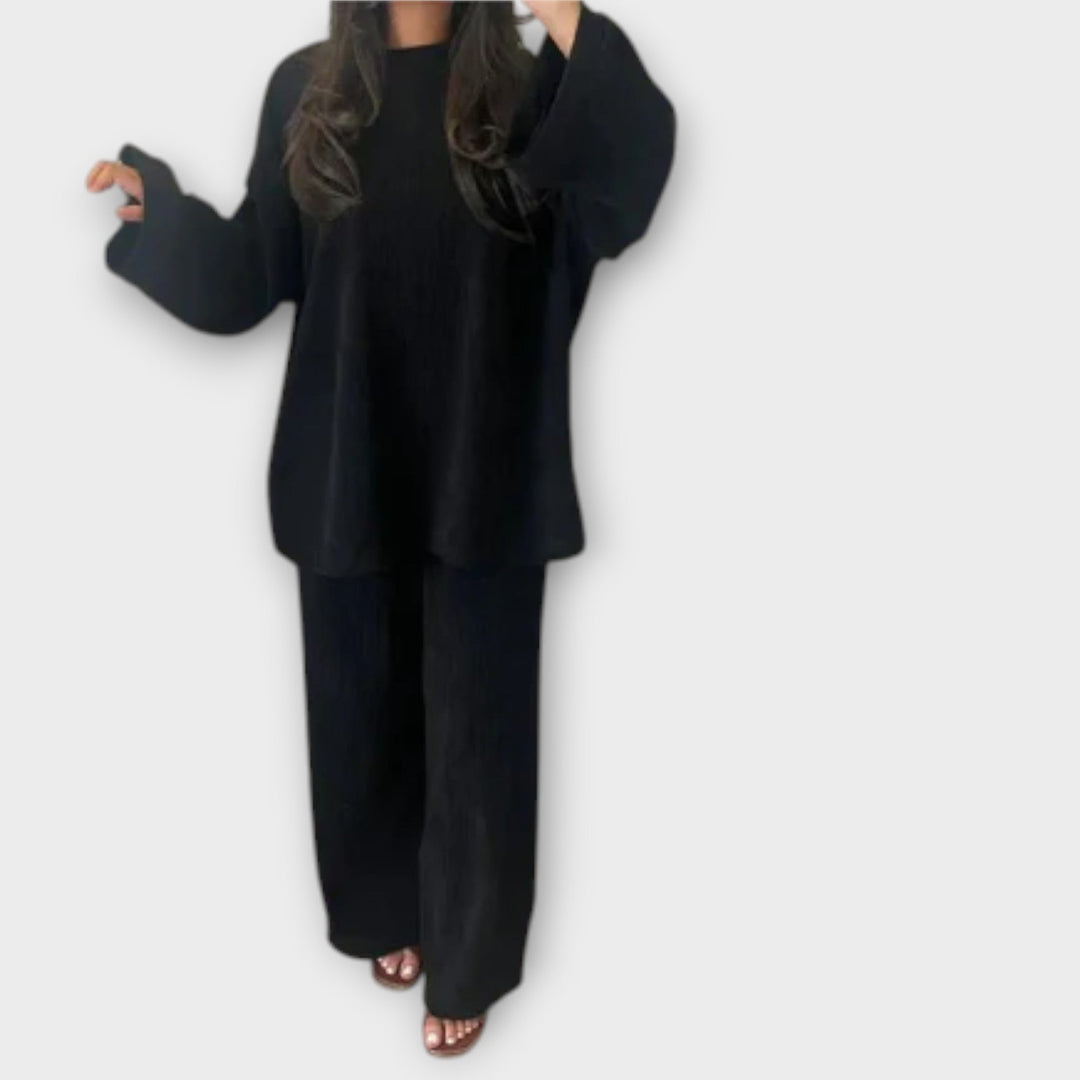 Ingrid  ｜Set v nadmernej veľkosti - Rífsovaný štýl