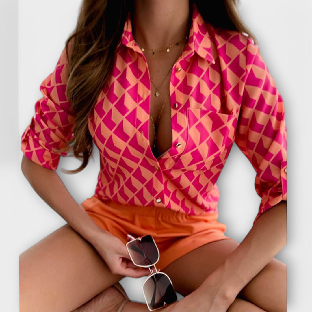 Antónia ｜Blúzka s klasickým golierom